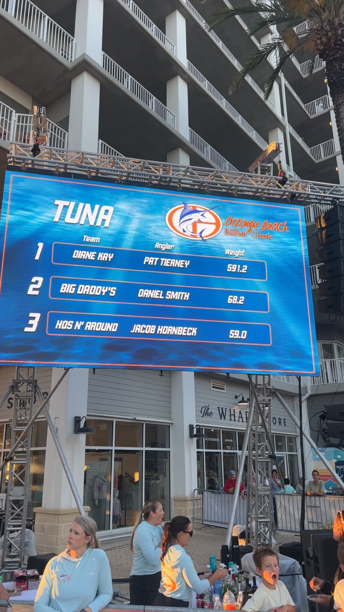 Destin Rodeo tournament leaderboard — Big Daddy's, second place tuna, 68.2 lbs